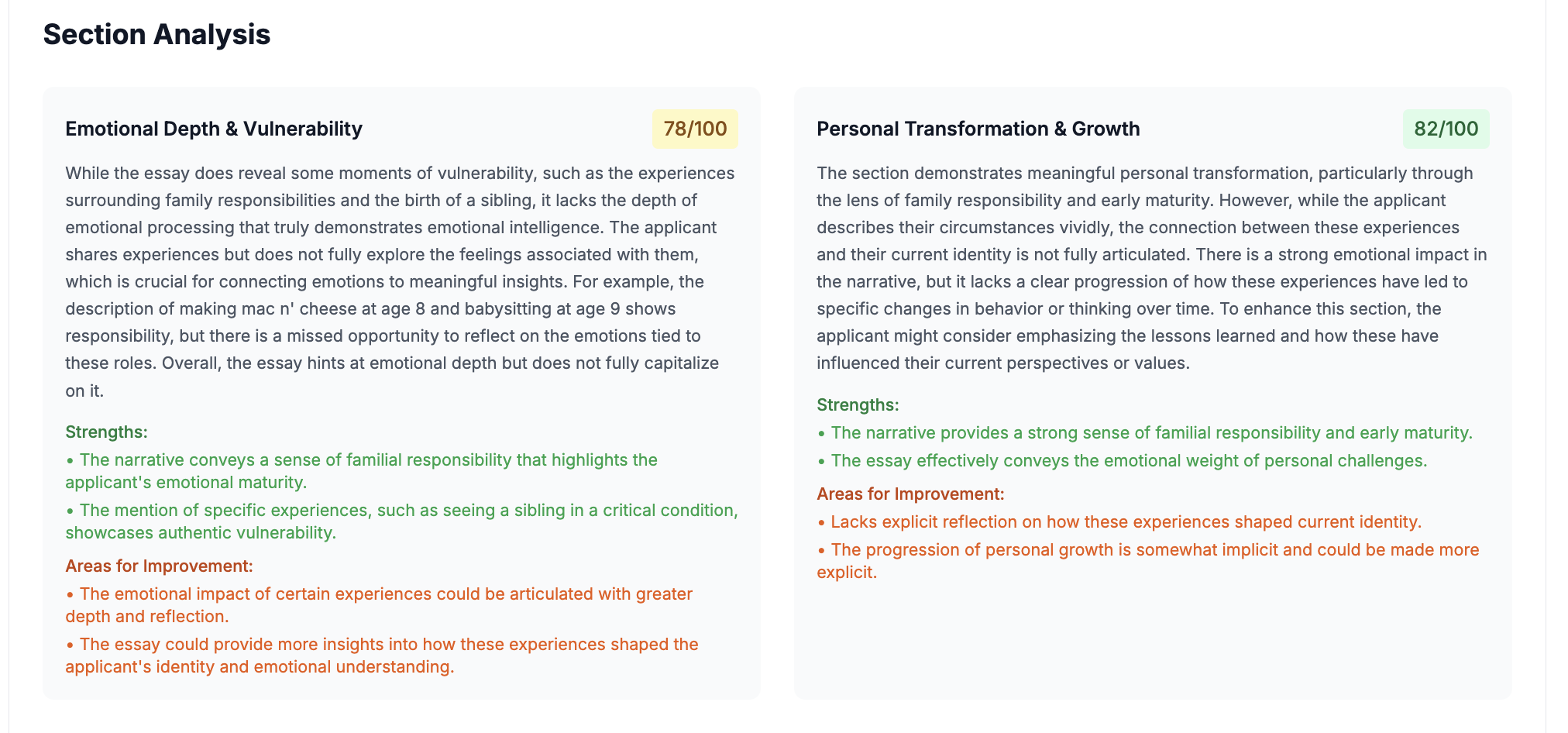 Before and After Essay Score Comparison: 67 to 94 points